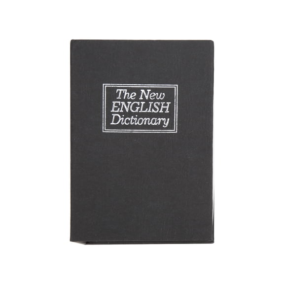 Riousery Dictionary Book Safe Box with Key Lock, Portable Secret Hidden Piggy Bank Money Saver for Cash Jewelry Storage, 4.5 x 3.1 x 1.8 Inches / 11.5 x 8 x 4.5 cm, Black