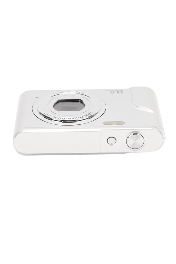 Digital Camera 1080P 48MP Autofocus 16x Digital Zoom 2.4 Inch / 6.1 cm Screen Rechargeable Compact Camera for Adult Beginner Silver