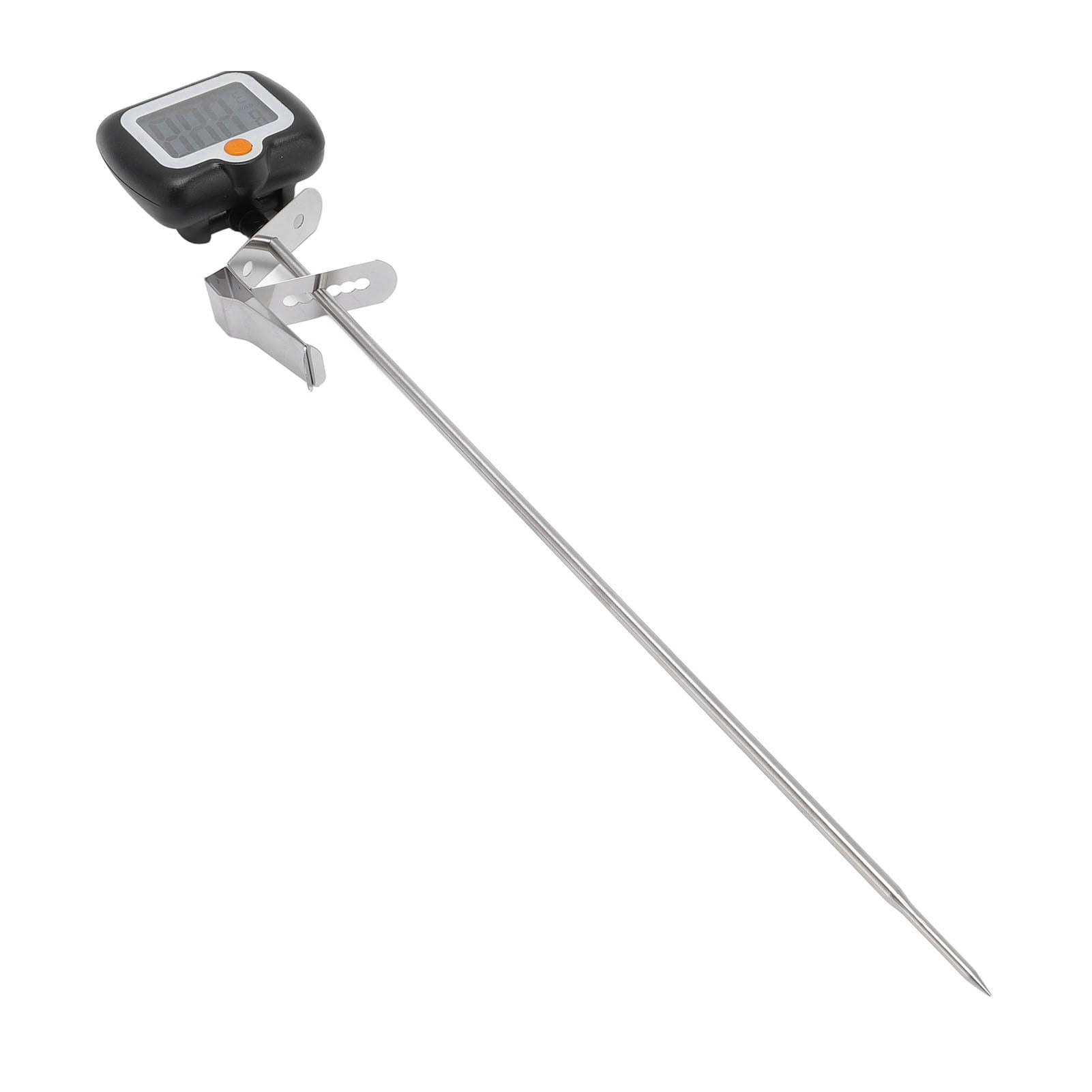 Riousery Digital Candy Thermometer with Pot Clip Stainless Steel Long Probe High Accuracy Fry Oil Thermometer For Cooking, Baking, Deep Frying, Meat, Sugar, Fast Read LCD Display, 13 inches / 33 cm