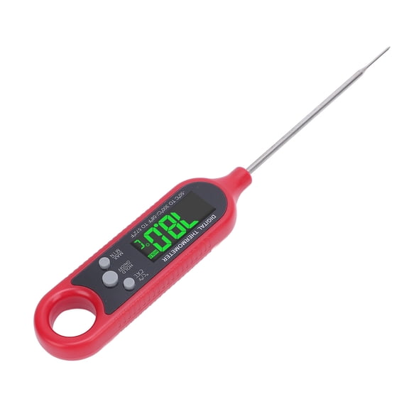 Riousery Digital Meat Temperature Probe Stainless Steel Pen Style IPX6 Waterproofing Food Water Temp Pen for Kitchen BBQ, Instant Read Cooking Thermometer for Grilling, Baking, and Candy Making
