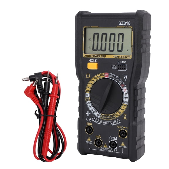 Riousery Digital Multimeter, 1999 Counts, AC DC Voltage Tester with Current, Capacitance, Diode Test, 5.51 inches / 14 cm
