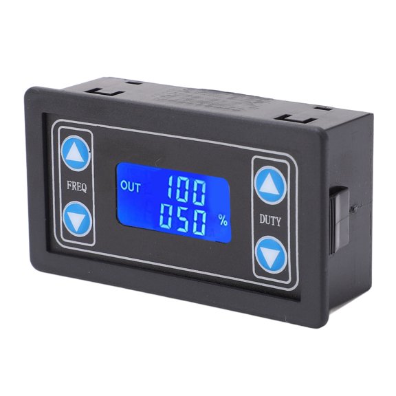 Riousery Digital Signal Generator ABS Housing Automatic Function Generator with LCD Screen for PWM Dimming 3.3V-30V 1Hz-150kHz Portable Frequency Meter Electrical Testing Equipment