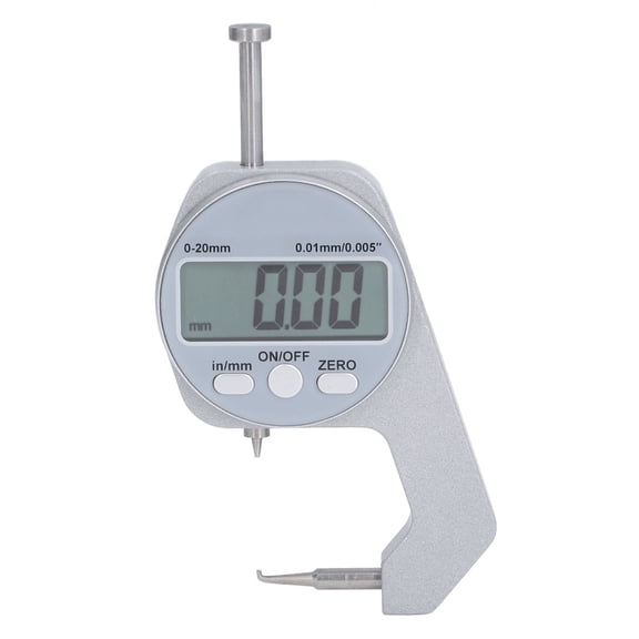 Riousery Digital Thickness Gauge 0-0.8 inches / 0-20 mm Range Small Curved Tip Electronic Micrometer for Dimensional Measurement