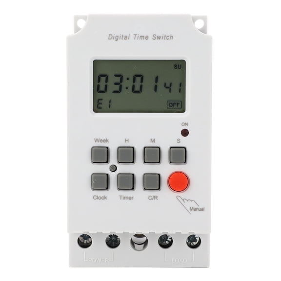 Riousery Digital Timer Switch 28 Groups Heavy Duty Programmable Electronic Time Control AC200-240V
