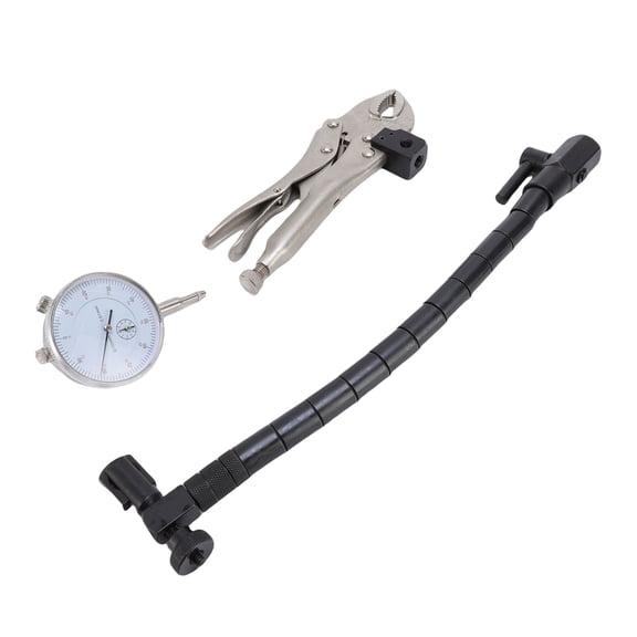 Riousery Disc and Rotor Joint Gage Set 0 to 10mm (0 to 0.39 inches) Range 0.01mm Resolution 360 Degree Flexible Shaft Disc Brake Rotor and Ball Joint Gage Set Automotive Specialty Tool