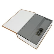 Riousery Diversion Book Safe Large Dictionary Style Combination Lock Stainless Steel Cash Box for Coins, Cards, and Documents, Brown 10.4 inches / 26.4 cm