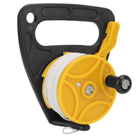 Riousery Diving Reels Dive Rope Spool Finger Reel Multi Purpose 46m / 150.9ft White Wire Yellow