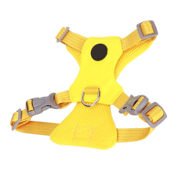 Riousery Dog Safety Vest Soft Breathable Multipurpose Puppy Harness for Small Medium Dogs Cats, Goose Yellow, Size L. Comfortable and Secure Fit for Daily Walks (16 in / 40.6 cm)