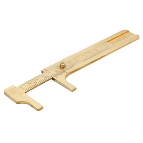 Riousery Double Scale Brass Vernier Caliper Jewelry Maker Measuring Ruler Authenticate Dimensions for Gemstones Beads Walnuts Antiques and Handcrafts 3.15 Inches 80mm