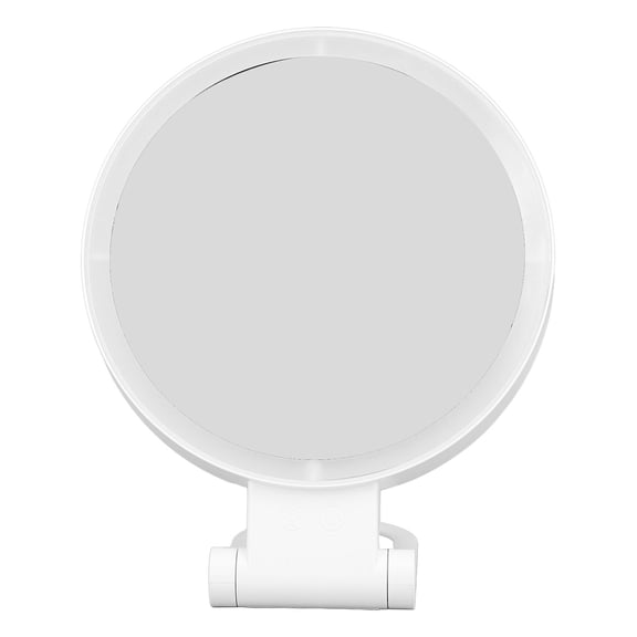 Riousery Double Sided Magnifying Mirror 1X 5X with LED Light, Stepless Dimmable Folding Table Top Wall Mounted Vanity Mirror, Rechargeable, White (7.2 x 8.9 x 0.9 in / 18.3 x 22.5 x 2.4 cm)
