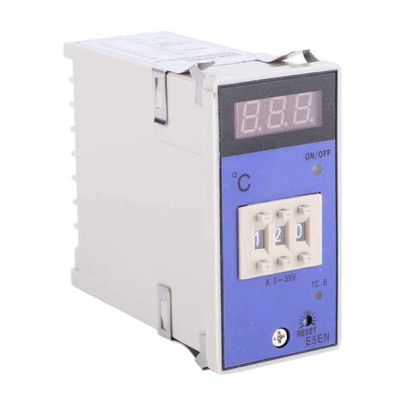 Riousery E5EM Digital Thermostat 0-399 Degree Temperature Controller With K Type Thermocouple (1.9x3.8x4.3 inches / 48x96x110 mm)