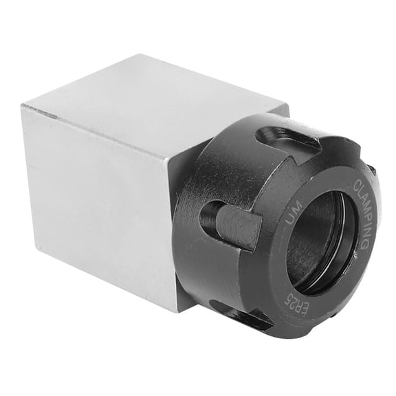Riousery ER25 Collet Block Chuck Collet Holder for Lathe Engraving Machine Square (3.15 inches / 8 cm)
