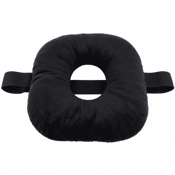 Riousery Ear Pillow for Side Sleepers Breathable Support Soft Cotton Cushion Reduce Friction (11 inches / 28 cm) Ear Hole Pillow with Strap