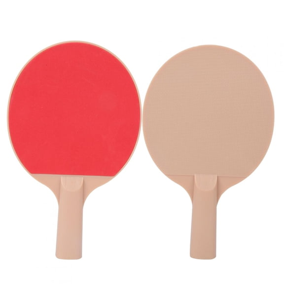 Riousery Eco-Friendly Plastic Outdoor Table Tennis Paddle Practice Kit for Children, Includes 2 Elasticity Rackets (Red and Blue) and 2 Balls, Ideal for Beginner Training and Recreational Play