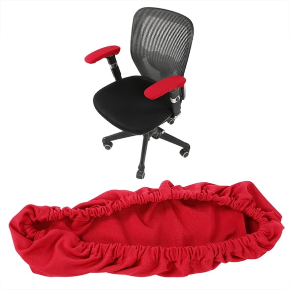 Riousery Elastic Stretchable Office Chair Armrest Covers Removable Computer Chair Arm Protector Fit 11.81-19.69 inches / 30-50 cm Washable Wine Red Pair