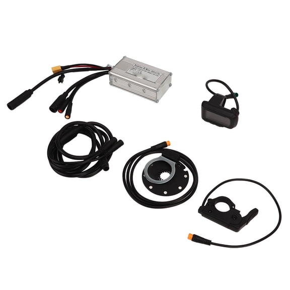 Riousery Electric Bike Conversion Kit 17A 3-Mode Speed Controller EN06 LCD Panel Thumb Throttle Assist Sensor Magnet Waterproof Joint DIY Cycling Conversion Set, 20x14x10 inches