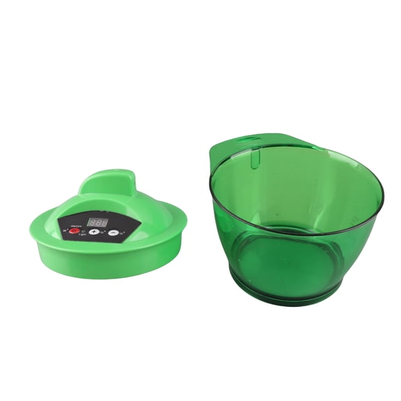 Riousery Electric Hair Coloring Bowl Dyestuff Automatic Mixer Blender Dye Cream Mixing Bowl with Removable Fan Blade and USB Cable (6.69 inches / 17 cm, Green)