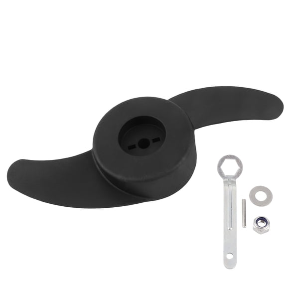 Riousery Electric Outboard Motor Boat Propeller Kit 2-Blade Small Size 4.53 Inches / 115 mm PVC Anti-Winding Replacement with Installation Hardware for 28lb 36lb 46lb Thrust Engines