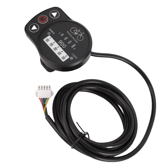 Riousery Electric Scooter Display Control Panel 24V 36V 48V KT LED900 Bike LED Display Meter with SM Connector for Mountain Bike Conversion Kits E-Bike Accessories Black