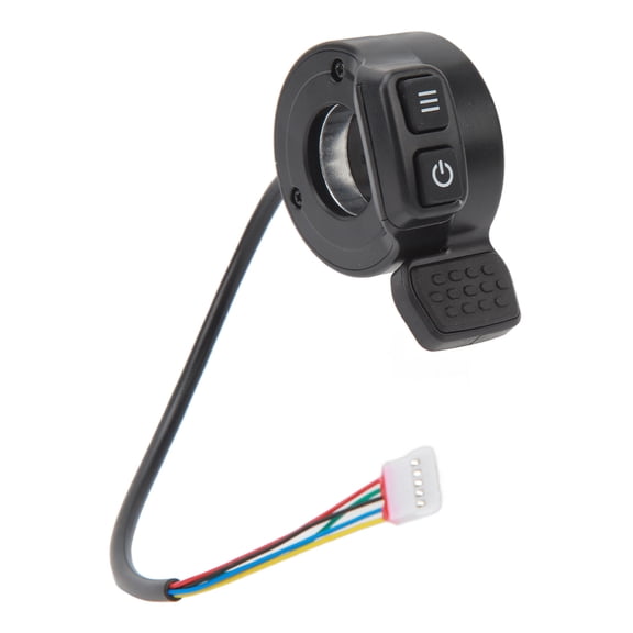 Riousery Electric Scooter Throttle Finger Speed Control with Power Switch Replacement Part for E-Bike Bicycle, ABS Material, Approx 1.6 oz / 45 g, Ambidextrous Mount