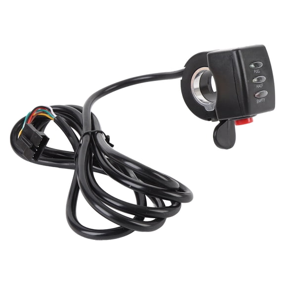 Riousery Electric Thumb Throttle Speed Controller 48V 15DX Finger Accelerator E-Bike Conversion Accessory with Power Indicator for 0.87 inches / 2.22 cm Handlebar