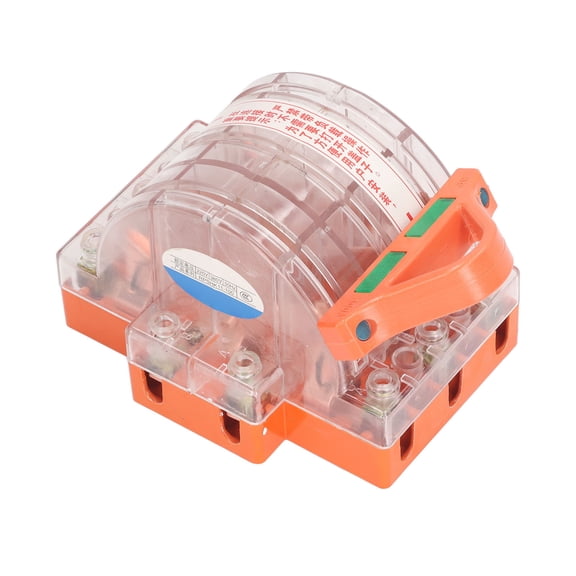Riousery Electrical Knife Switch 3 Pole Double Throw Disconnect Switch, 32A 220V/380V Brass Contact, Transparent Cover Heavy Duty Power Load Switch for Circuit