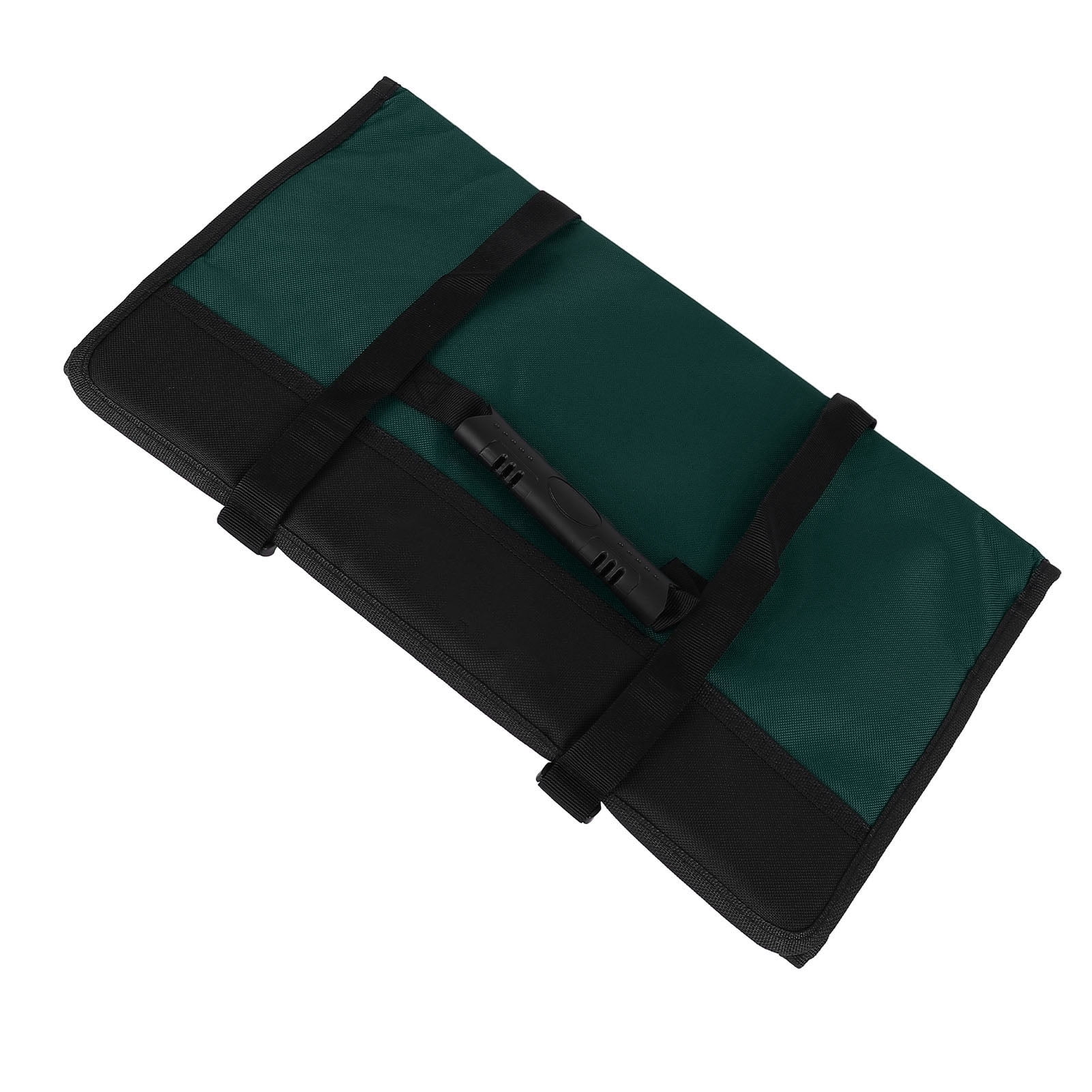 Riousery Electrician Tool Roll Organizer Portable Canvas Wrench Storage Pouch Bag Large Capacity Heavy Duty for Hardware Hand Tools Green 18.11 inches / 46 cm