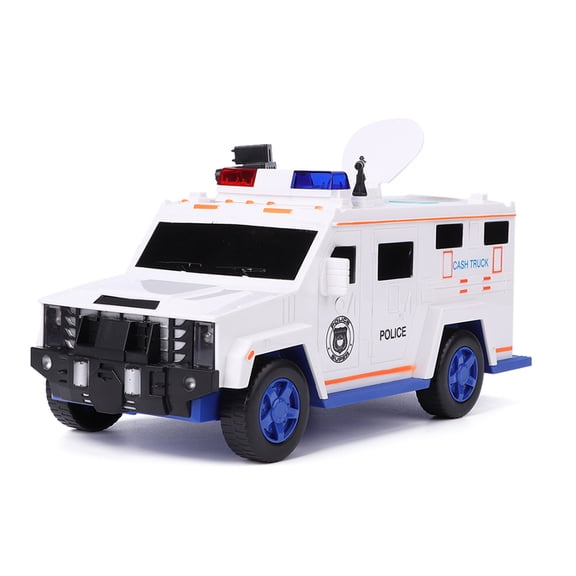 Riousery Electronic Cash Truck Money Box for Kids, Automatic Coin Savings Bank with Password and Fingerprint Features, Safe Storage Toy Box, Battery Powered, Educational Toy, White