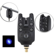 Riousery Electronic Fishing Bite Alarm System Water Resistant Adjustable Tone Volume Sensitivity Sound Alert with LED Indicator for Fishing Rods Black Color Model