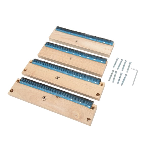 Riousery Embroidery Strip Frame 9.8in / 25.4cm Square Solidwood Rug Hooking Frame Easy Assembly Tufting DIY Craft Kit with Screws, Hex Wrench for Cross Stitch, Punch Needle and Household Art Projects