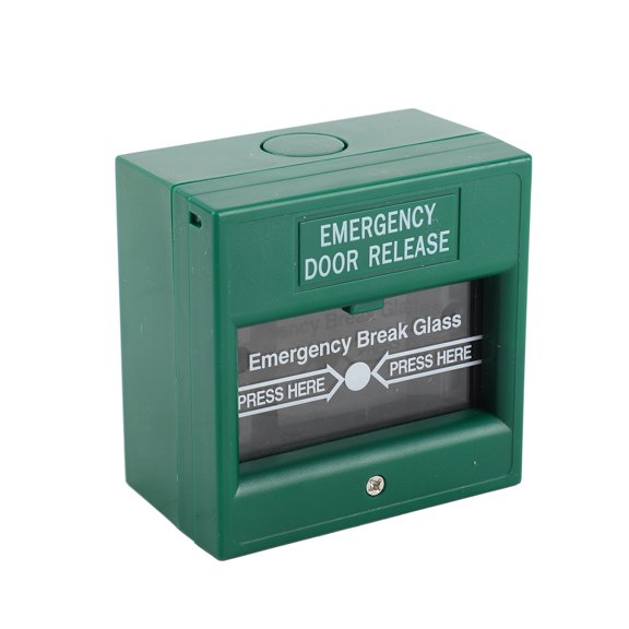 Riousery Emergency Door Release Glass Break Alarm Button Fire Alarm Switch with High Strength Sandblast Panel and Dual Unit Compact Frame 3.42 x 3.42 x 1.96 Inches / 8.7 x 8.7 x 5.0 cm
