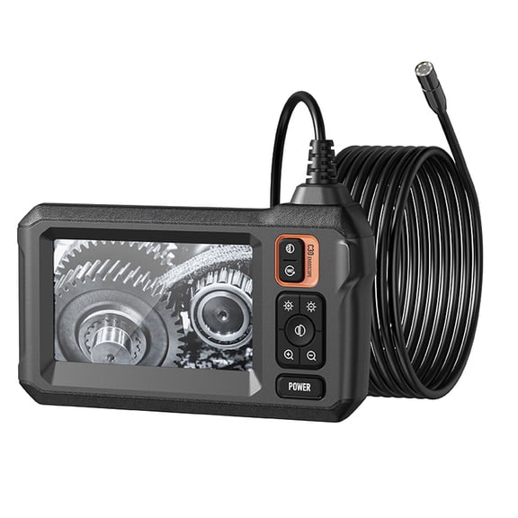 Riousery Endoscope Camera with Light 4.3inch IPS Screen 170 Degree Viewing Angle IP67 Waterproof HD Borescope Flexible Sewer Inspection Camera 5m / 16.4ft Snake Scope for Automotive Mechanical