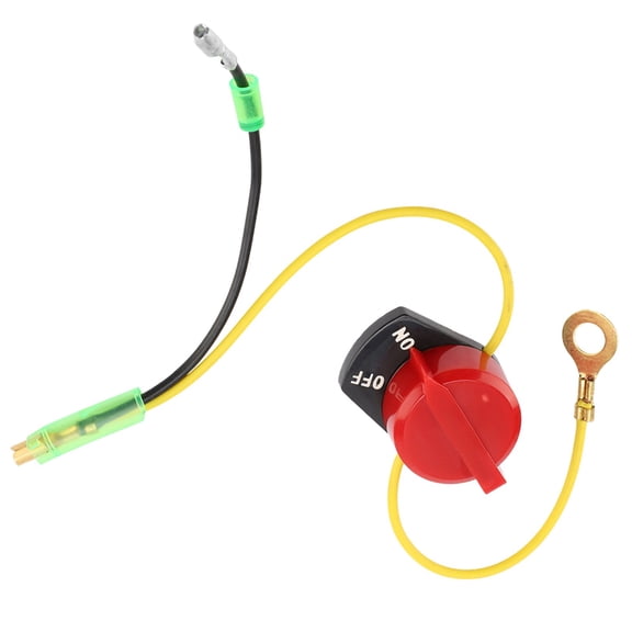 Riousery Engine Stop Kill Switch On Off Control Button Replacement Part for Lawnmower Tractors Generators, Red and Black, 1.57 inches / 4 cm Width, 0.53 oz / 15 g