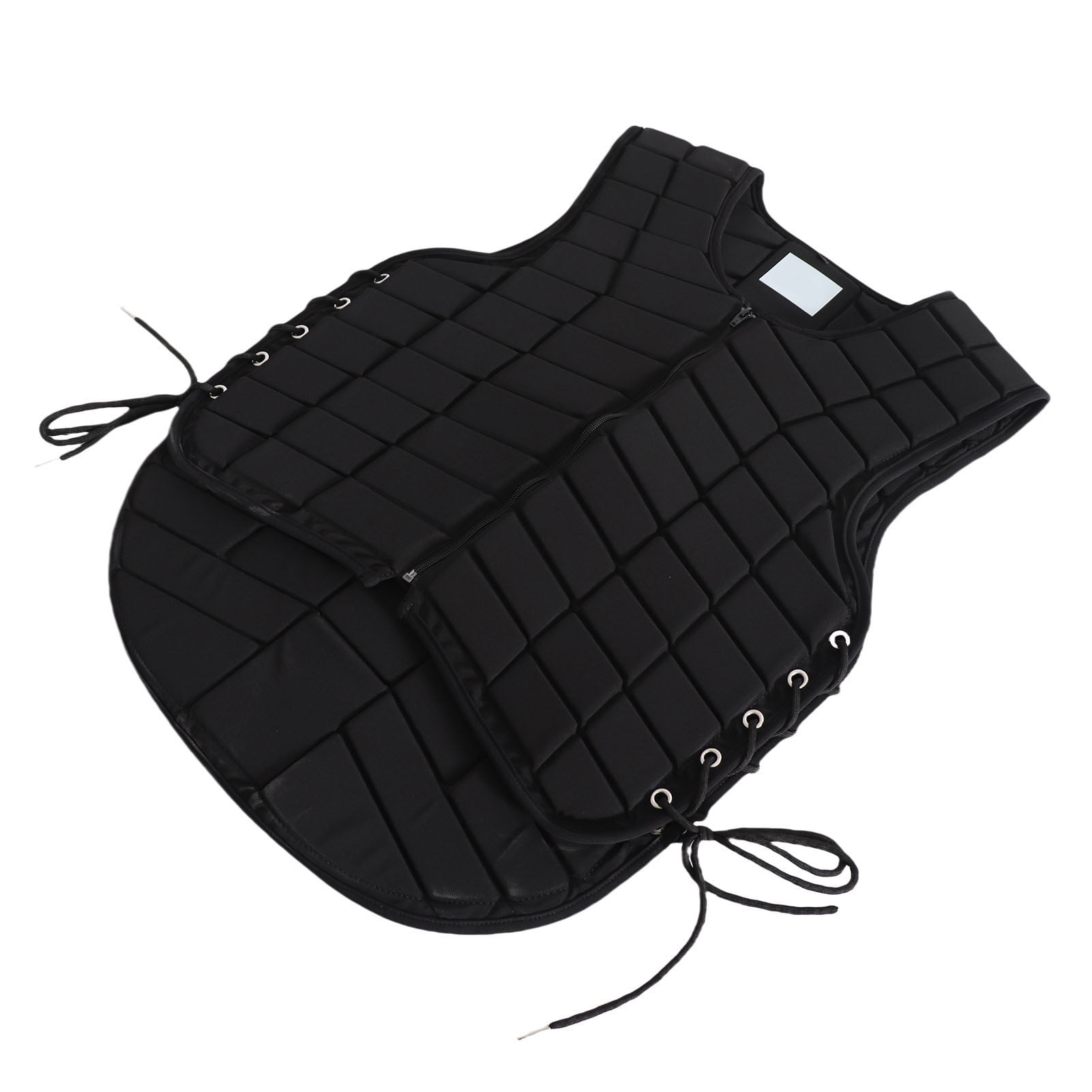 Riousery Equestrian Vest Professional Zip Closure Horse Riding Protective Vest Extended Padding Adult Size XL Black 26.8 inches / 68 cm