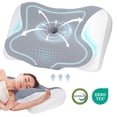 thumbnail image 1 of Riousery Cervical Memory Foam Neck Pillow, Ergonomic Contour Orthopedic Pillow for Side and Back Sleepers, Cooling Washable Cover, 1 of 7