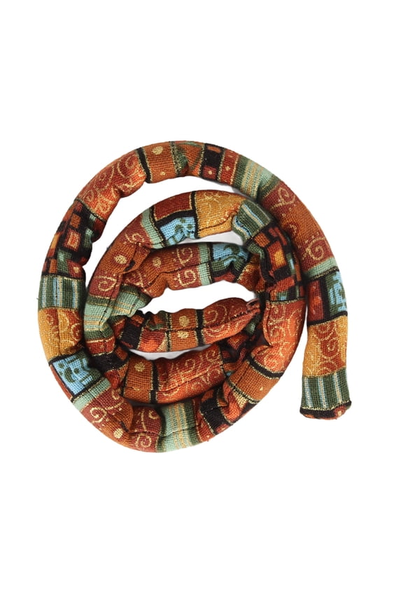 Ethnic Yellow Bendable Iron Wire Ponytail Holder Spiral Lock Dreadlocks Hair Tie for Men Women