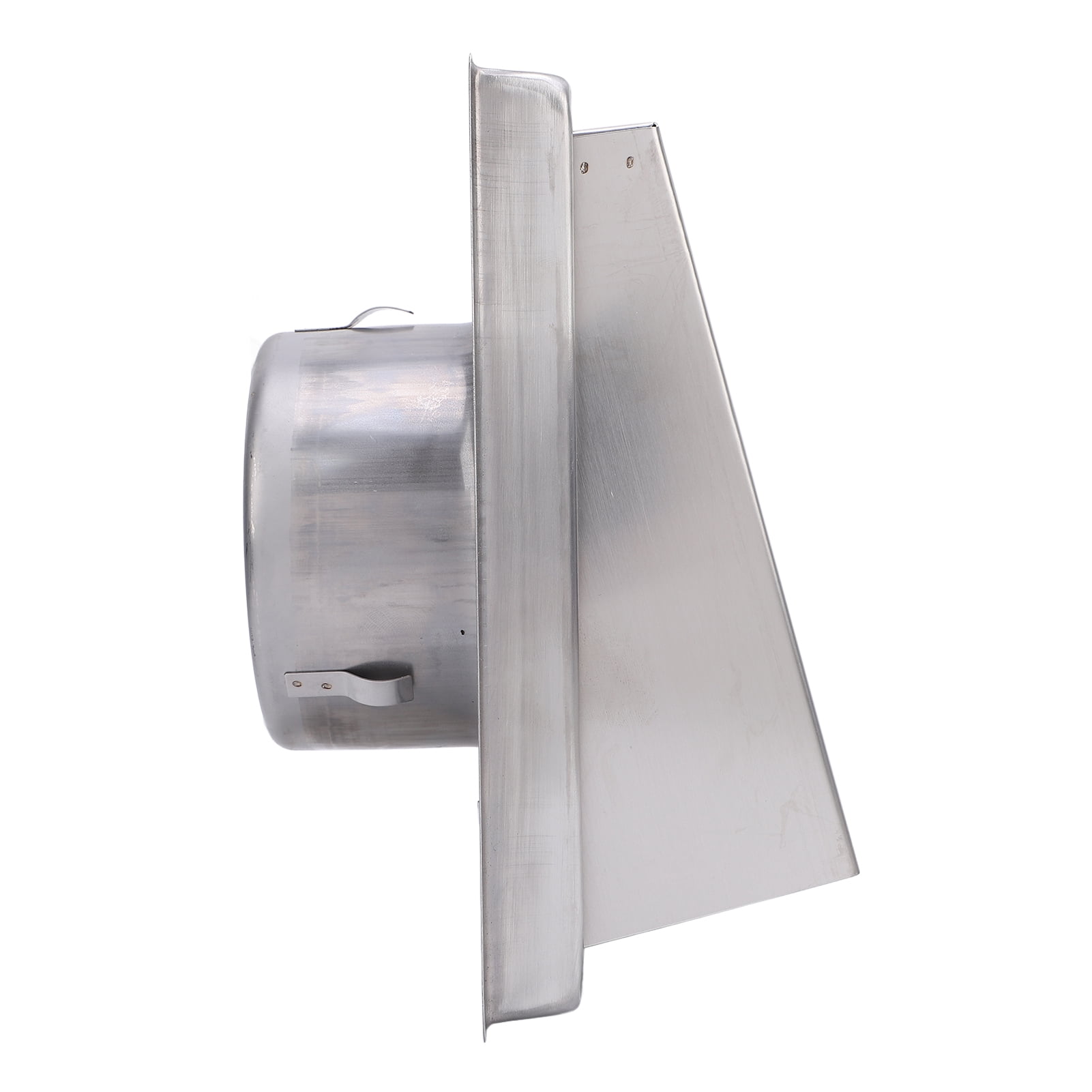 Riousery Exterior Wall Vent Cover with Flats 3.94 Inches (100mm) Square SUS304 Stainless Steel Dryer Exhaust Vent Hood for Bathroom Kitchen Air Ventilation System Grille