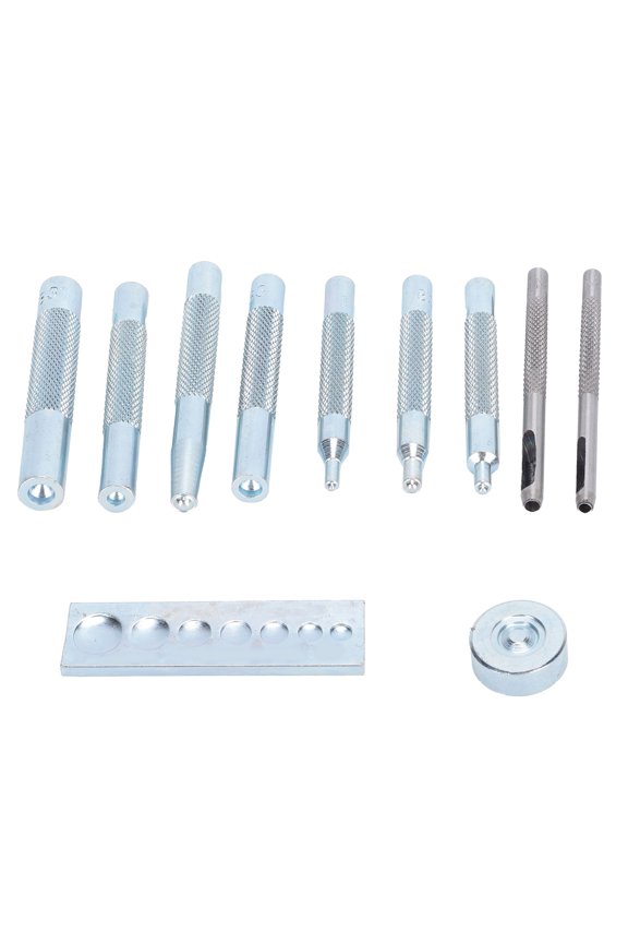 Eyelet Die Punch Tool and Snap Rivet Setter Heavy Duty Hole Punch Tool Base Leather Craft Kit for Washers Fasteners Grommets, 12 inches / 30.5 cm