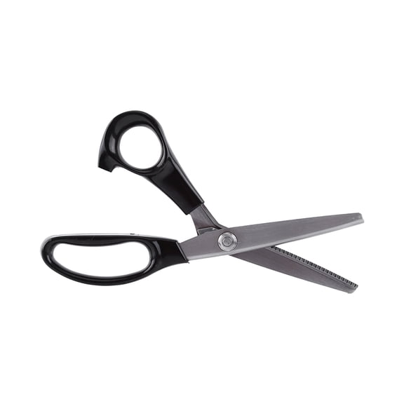 Riousery Fabric Decorative Round/Triangle Edge Pinking Shears Scissors Clipper, 3mm Teeth, 9.06 inches / 23 cm Length, Stainless Steel Crafting Tool for Professional and Domestic Use