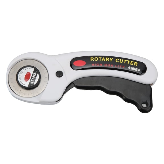Riousery Fabric Roller Cutter Incisive 45mm Blade (1.77 inches) Long Lasting Sharpness Curved Black Handle Design Quilting Tool for Sewing Craft Arts and Crafts