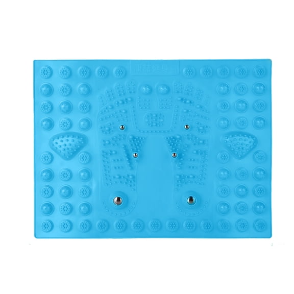 Riousery Feet Massage Magnetite Pad Acupressure Reflexology Walk Mat for Womens and Mens, 15.4 inches / 39 cm Length, Lightweight Portable Foot Massager, Blue Color[cite: 1]