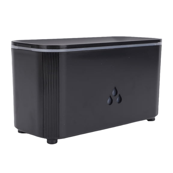 Riousery Fireplace Design Fire Humidifier with 7 Color Ambient Lights, Quiet Desktop Essential Oil Diffuser and Aromatherapy Machine for Home, Yoga Studios, Gaming Room, Black (10 inches / 25.4 cm)