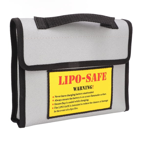 Riousery Fireproof Explosion Proof Lipo Battery Safe Bag Environmentally Friendly Grey, 1 Count