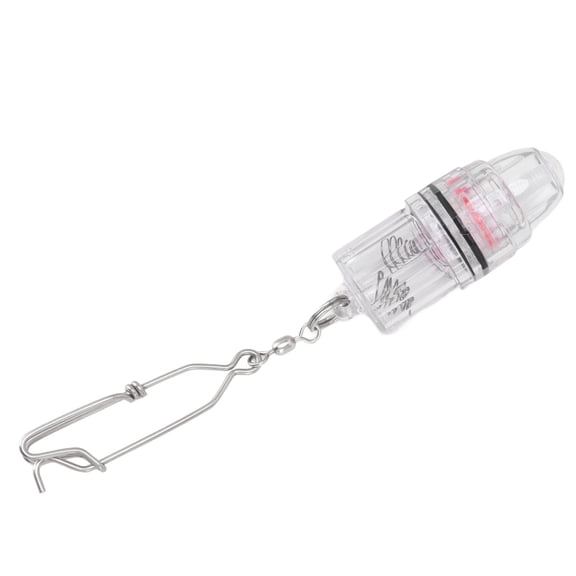 Riousery Fish Attracting Indicator Underwater Deep Drop LED Fish Lure Light with Metal Reinforced Large Pin Hook for Fishing Tool, Red (11 cm / 4.33 in)