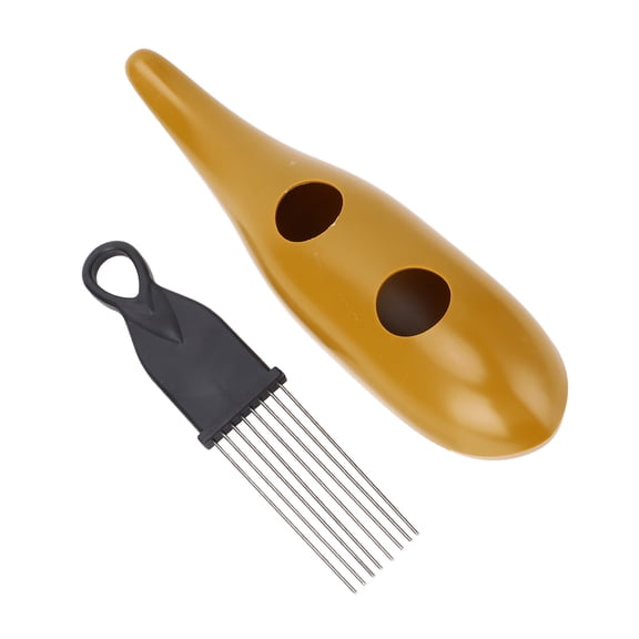 Riousery Fish Shape Latin Instrument with Scraper, Premium ABS Guiro Percussion Instrument for Professional Musical Training, Live Band Accompaniment and Rhythm Sessions, 10.2 inches / 26 cm
