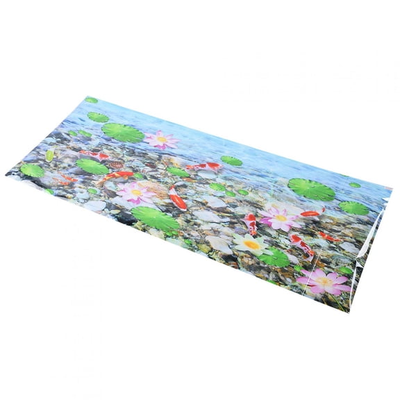 Riousery Fish Tank Aquarium Background Backdrop Adhesive Decor Paper PVC Decals Sticker Koi Pond Theme 48.03 x 19.69 inches / 122 x 50 cm Realistic Underwater Scene Decoration