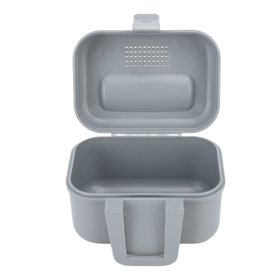 Riousery Fishing Live Bait Box Station Plastic Waterproof Worm Holder Heat Resistant Live Bait Container For Fresh And Saltwater Grey Size S (4.33 inches / 11 cm)