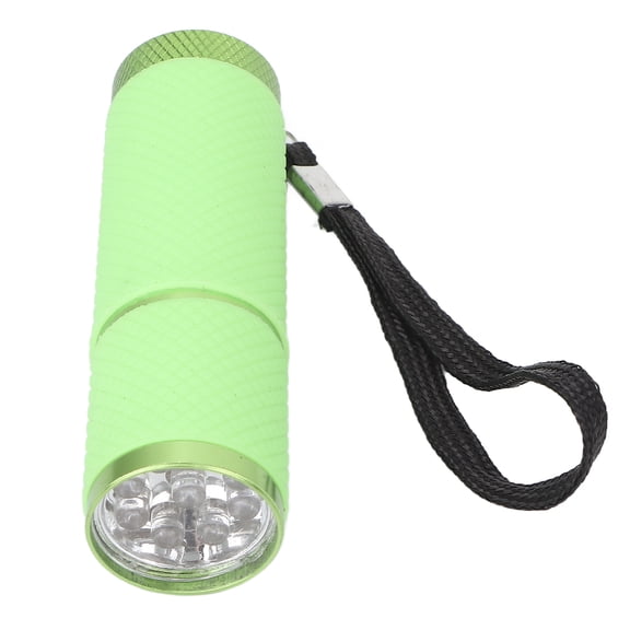 Riousery Flashlight Shaped LED Nail Lamp Mini Portable Nail Dryer Curing Light for Gel Polish Fast Drying Nail Art Manicure Tool for Home Salon Rhinestones Fixation Green 3.9 inches / 10 cm