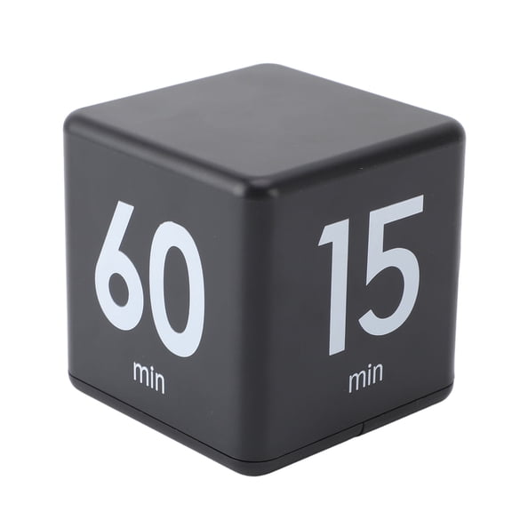 Riousery Flip Timer 15 20 30 60 Minutes Gravity Sensing Mini Countdown Timer for Cooking Study Workout Black Magnetic Backing Kitchen Time Management Tool (2.6 inches / 6.5 cm)