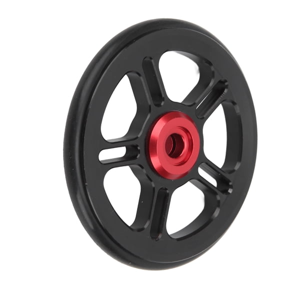 Riousery Folding Bicycle Easywheel Aluminium Alloy Auxiliary Wheel CNC Cutting for Brompton 6cm / 2.36 inches Upgrade Kit for Rear Rack Towing and Transport